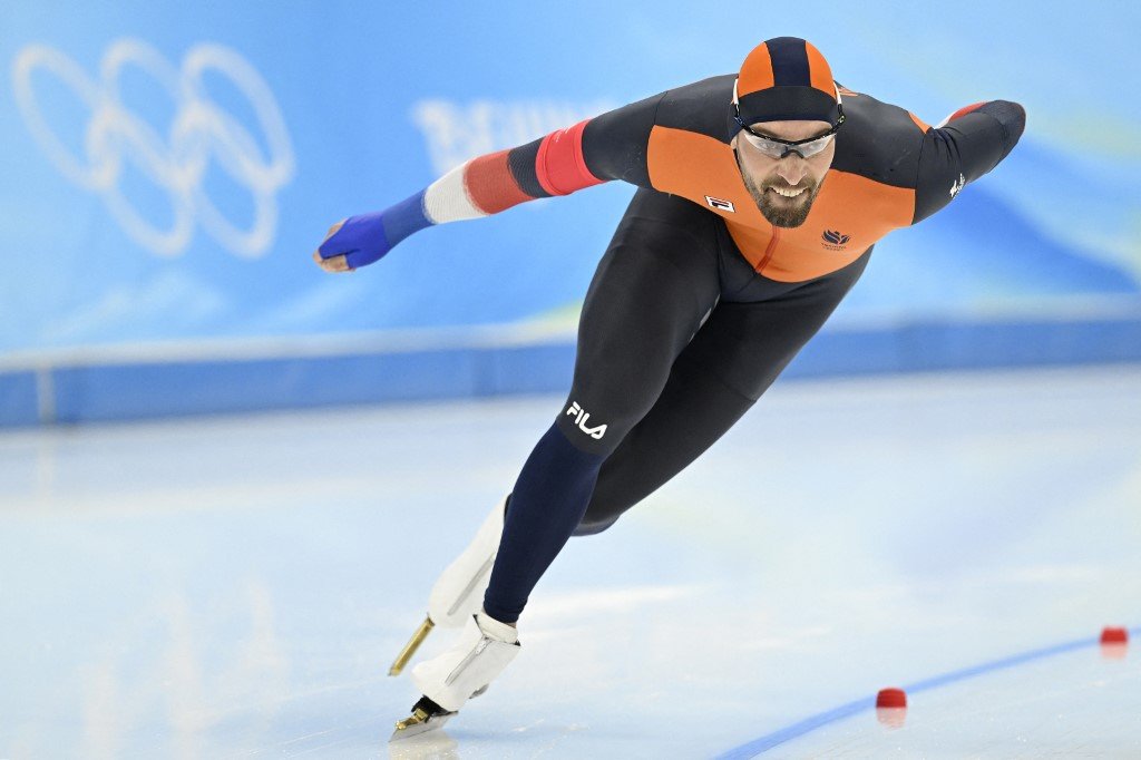 Kjeld Nuis dari Netherland bersaing dalam acara 1500m. - Gambar AFP