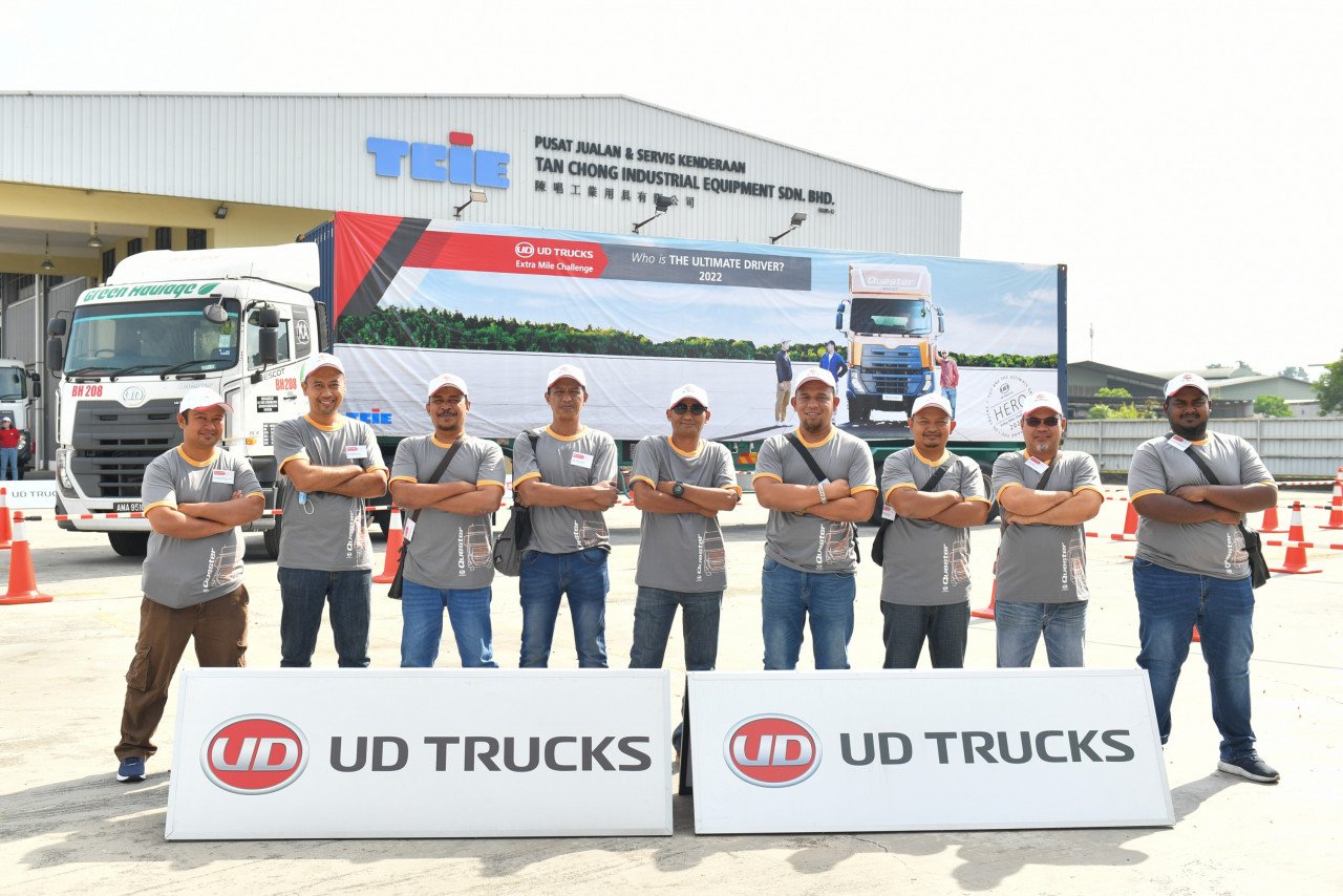 Finalis pertandingan UD Trucks Extra Mile Challenge (UDEMC). - Gambar ihsan Tan Chong Industrial Equipment 