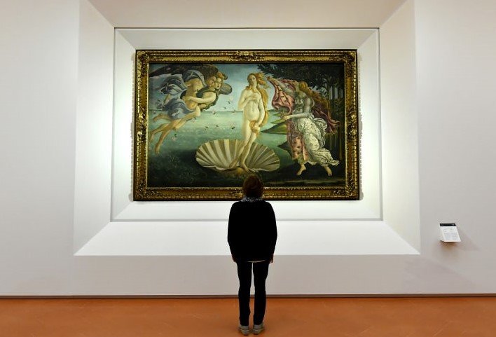 'The Birth of Venus' - karya Sandro Botticelli. Gambar: Alberto Pizzoli, AFP