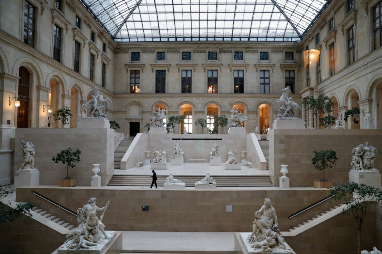 Cour Marly, Musee du Louvre, Paris. Gambar: Thomas Samson, AFP