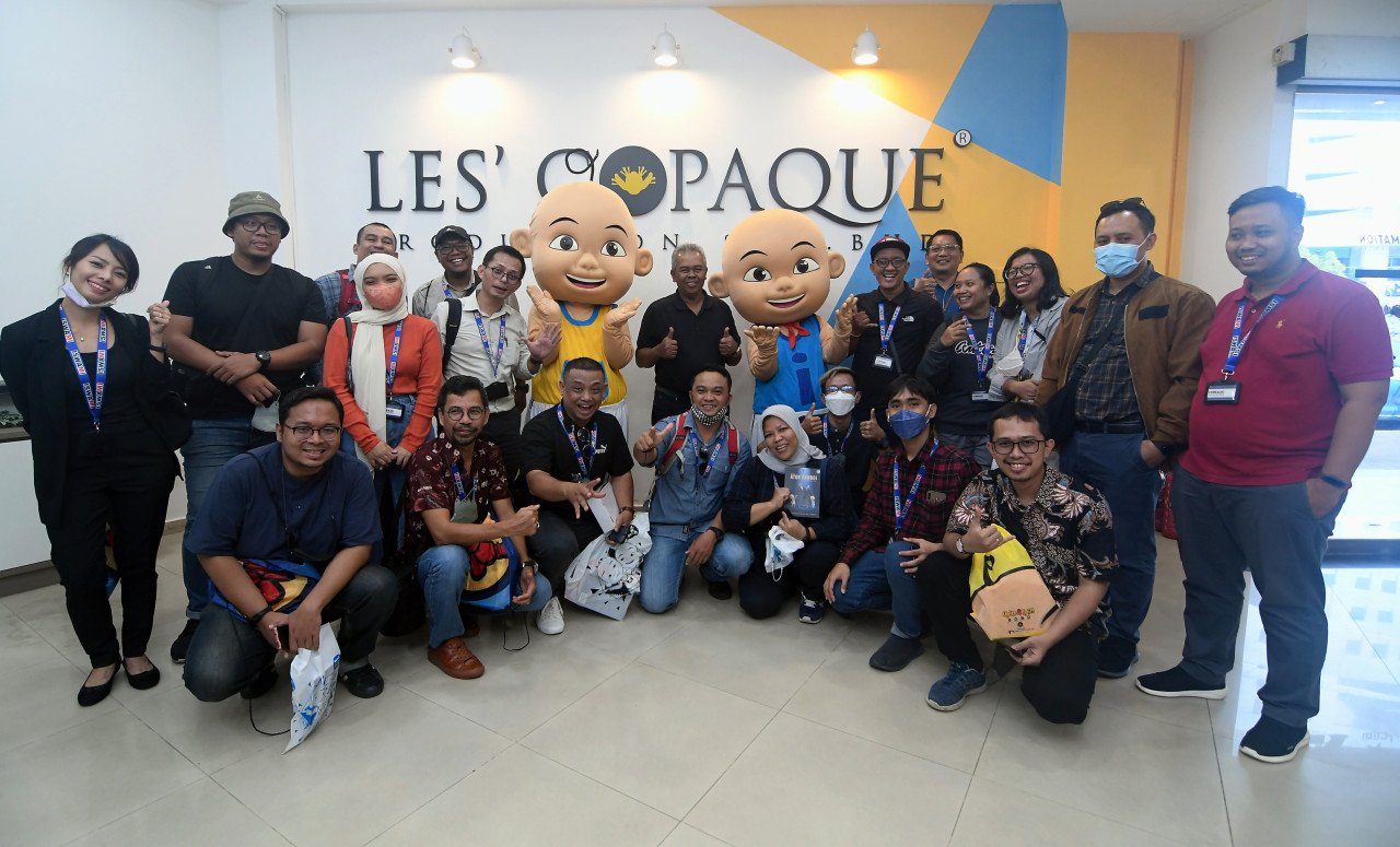 Lawatan delegasi media Indonesia di Les' Copaque Production Sdn Bhd. - Gambar Bernama