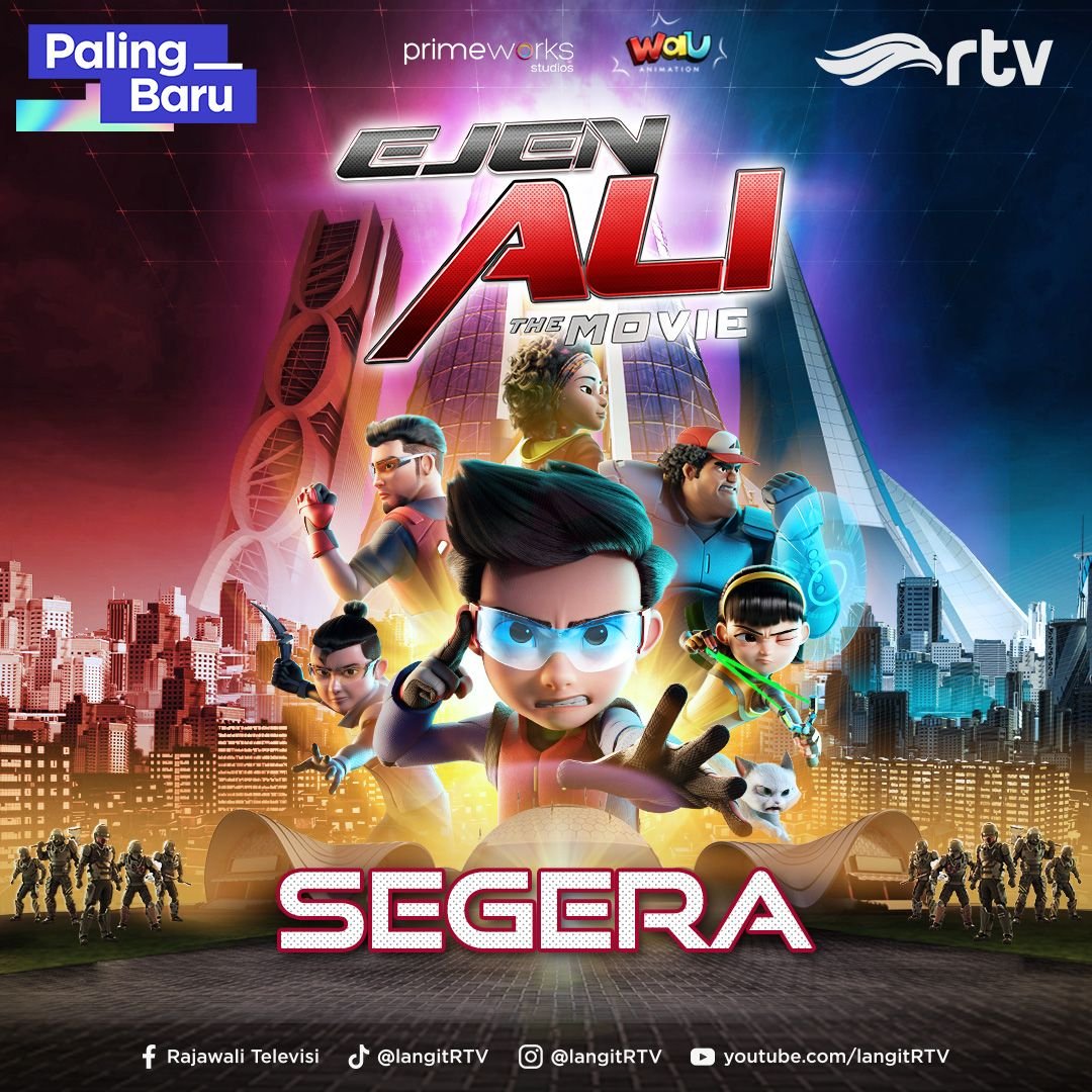 'Ejen Ali The Movie' kini ditayangkan di Rajawali Televisi, Indonesia - Gambar WAU Animation