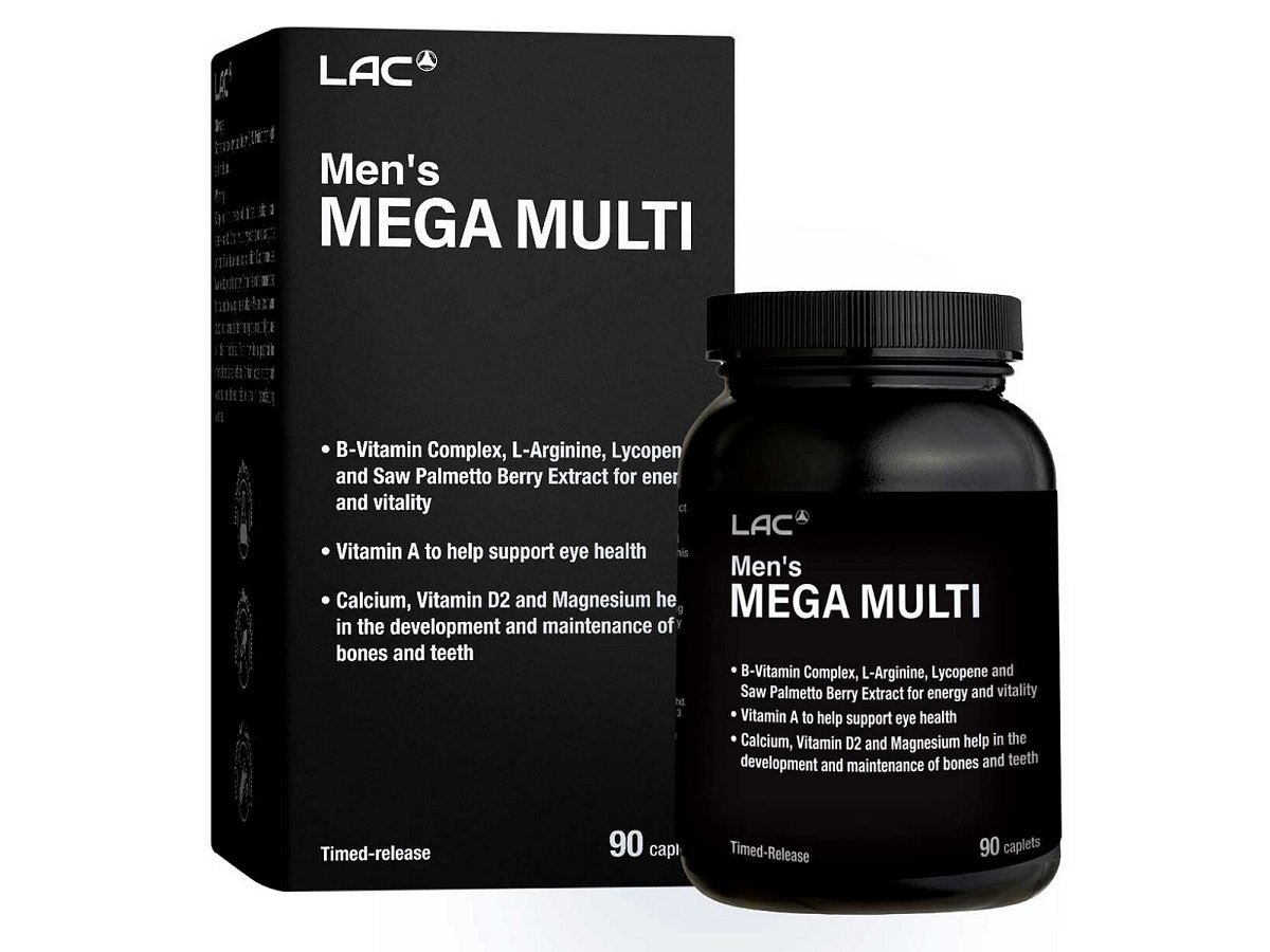 Men’s Mega Multi berfungsi untuk meningkatkan tenaga dengan membantu membebaskan tenaga daripada makanan. - Gambar dari LAC