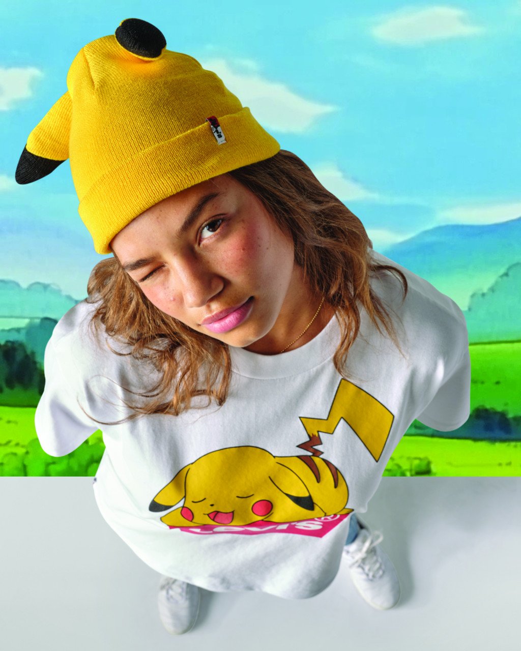 Topi Kait Pikachu (RM99) & Levi's x Pokémon Unisex T-shirt (RM119)