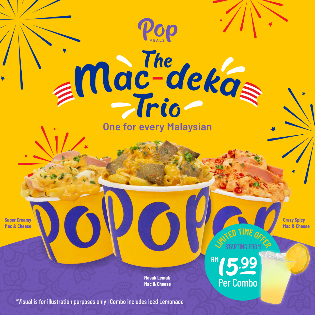 ‘Mac – deka Trio’ - Gambar ihsan Pop Meals