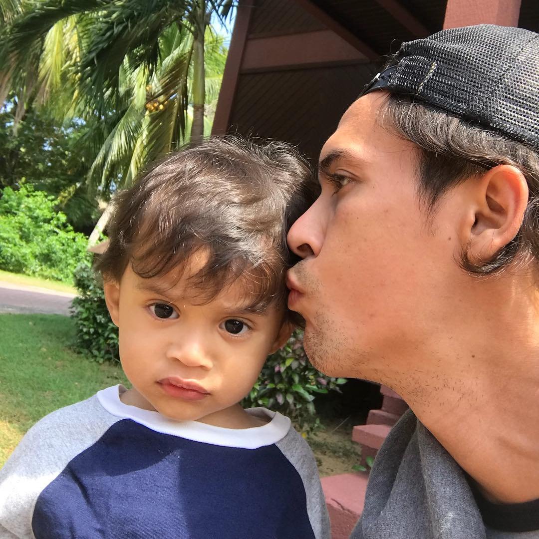 Sam mengakui tidak pernah mengabaikan tanggung jawab ke atas anaknya Maleeq. - Gambar Instagram