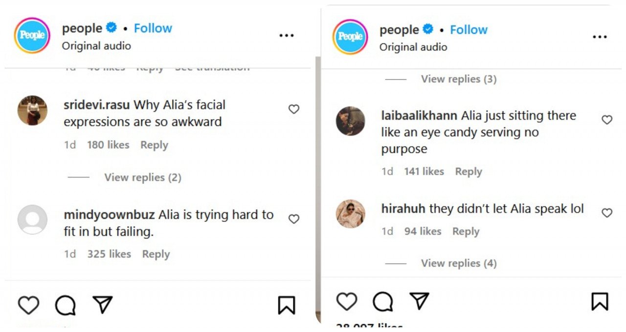 Antara komen netizen di Instagram