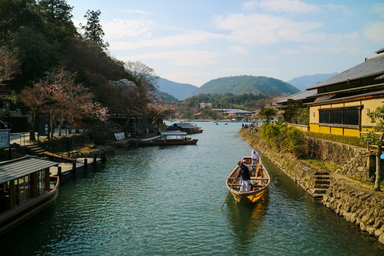 Sungai Katsura di kawasan Arashiyama