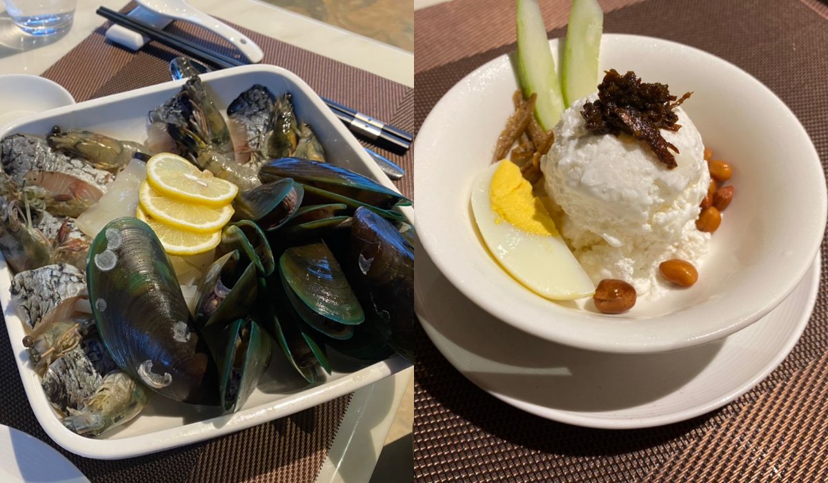 Aneka makanan laut yang segar dan pencuci mulut dihidangkan di restoran Gabana . - Gambar oleh Wafa Aula 