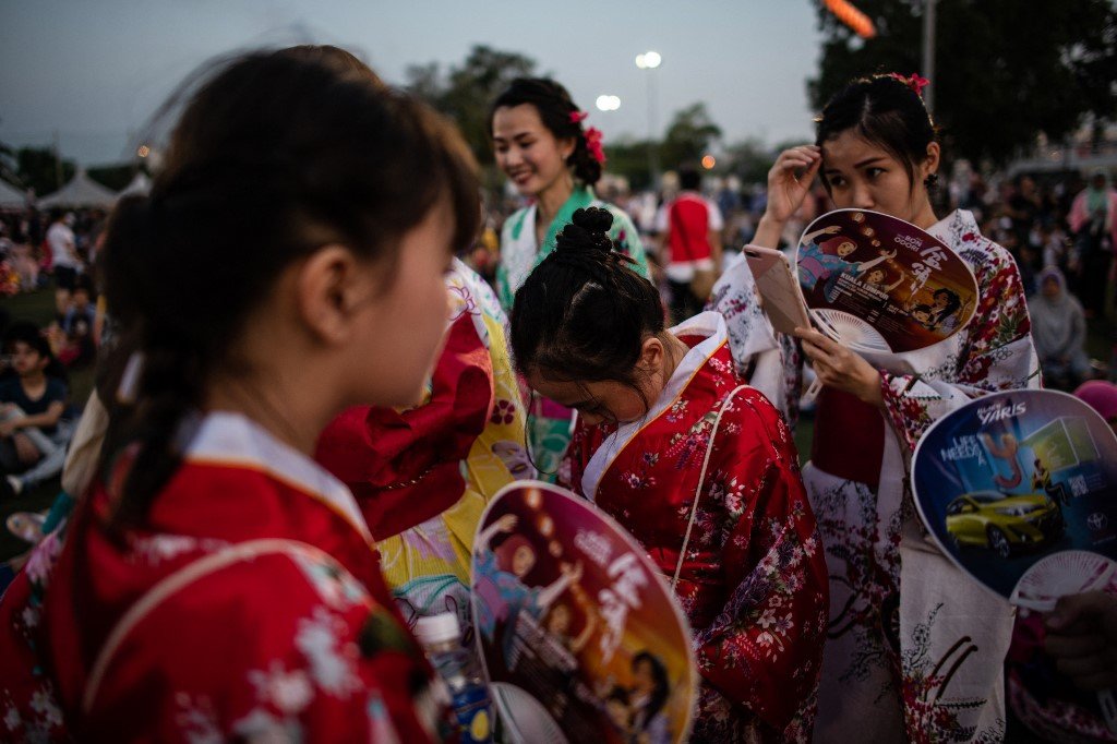 Diraikan secara tahunan sejak 1977 di Malaysia, Festival Bon Odori ini dipenuhi dengan acara 'warna-warni' dan persembahan kebudayaan dari Jepun. - Gambar AFP