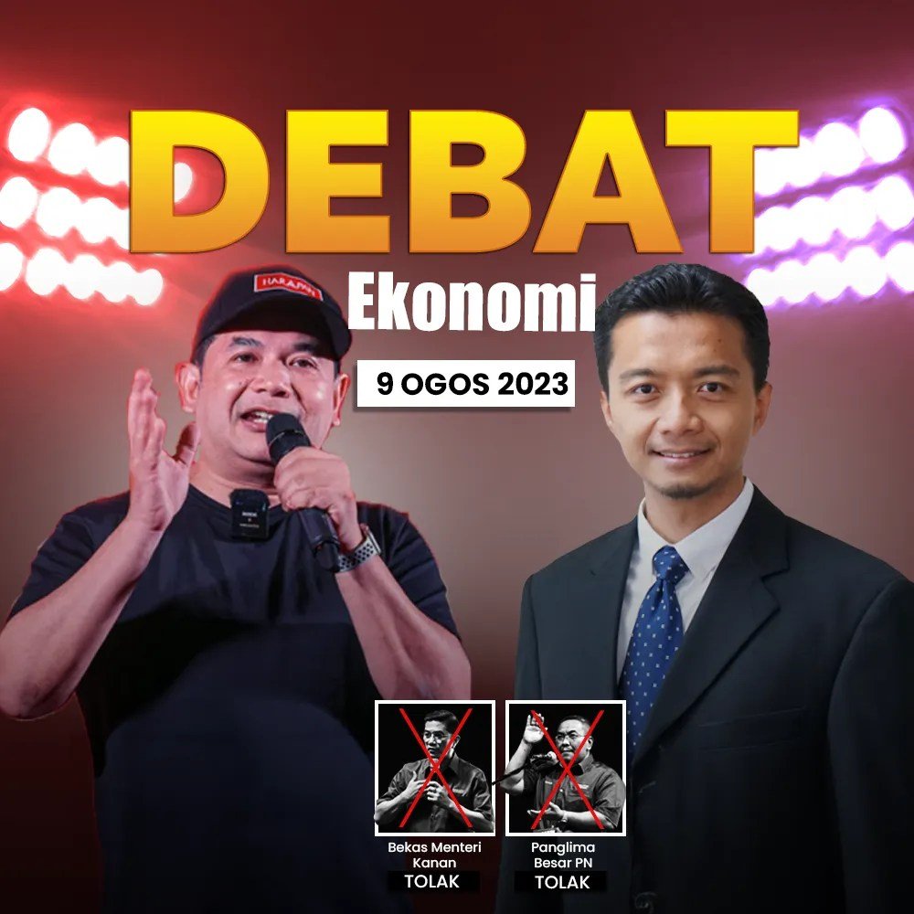 Poster debat yang dicetak sebaik sahaja Mohd Syahir menyatakan persetujuan - gambar fail