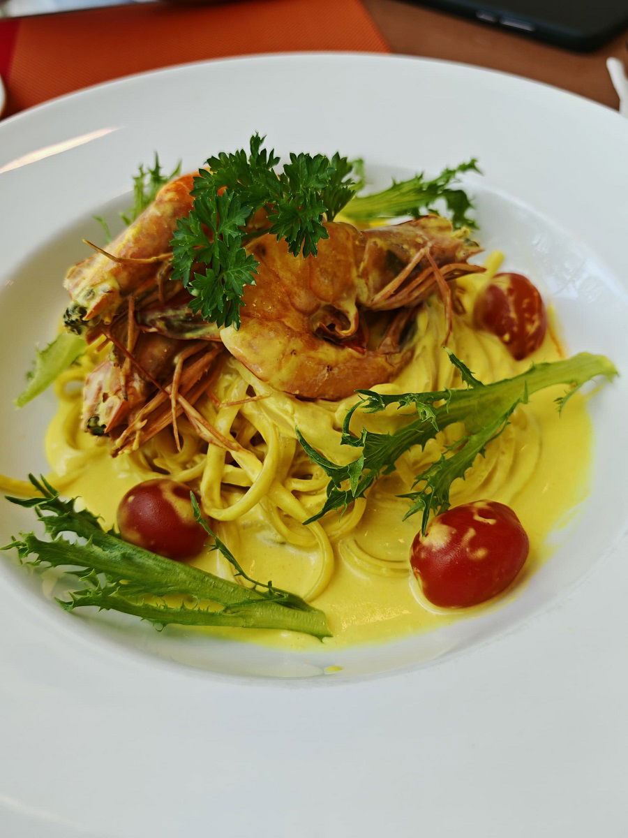 Spageti udang masak lemak 