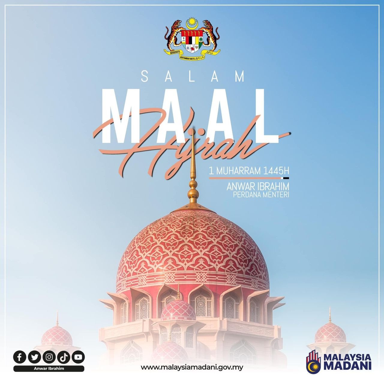 Maal Hijrah 2023 membawa tema Perpaduan Teras Malaysia Madani - gambar Facebook