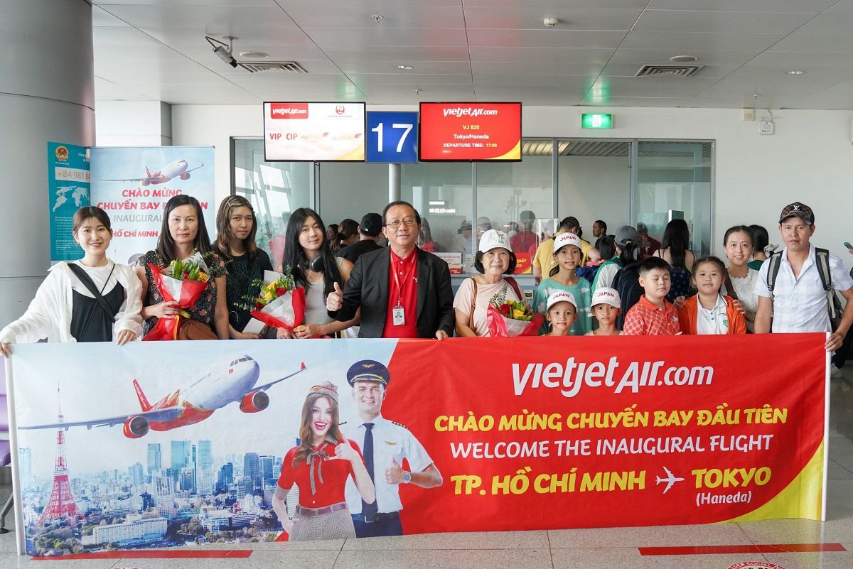 Penumpang dari Kuala Lumpur mempunyai lebih banyak pilihan penerbangan untuk ke Tokyo dengan transit di Ho Chi Minh - gambar Vietjet