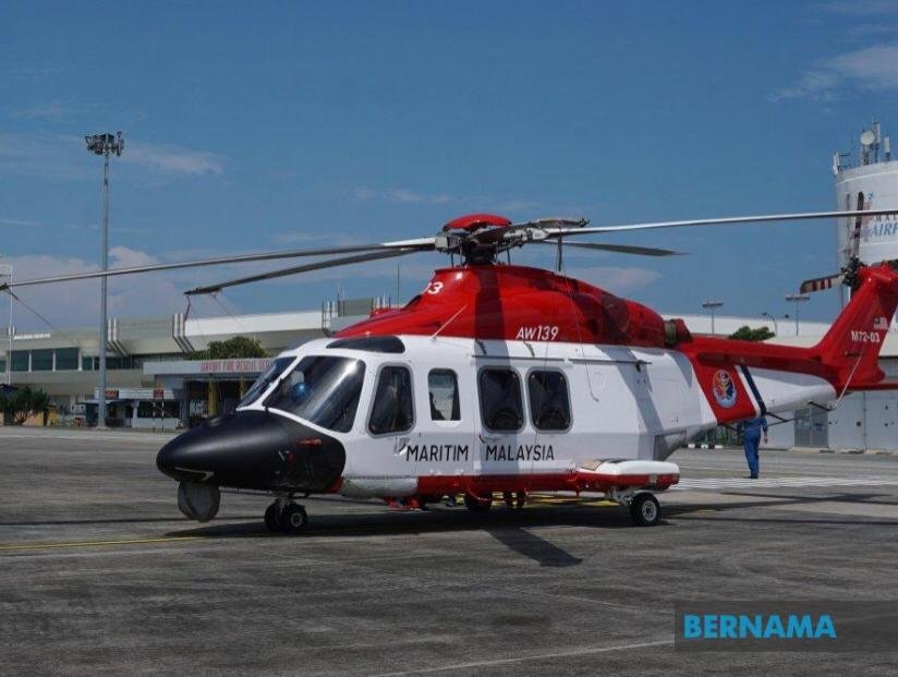 Helikopter jenis Agustawestlan AW139. gambar BERNAMA